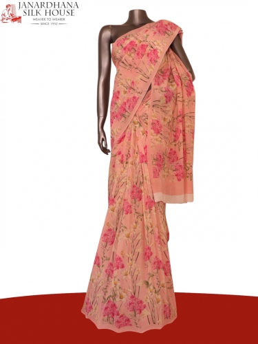 Floral  Pure Crepe Silk Saree